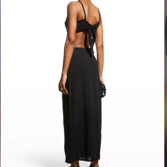 PQ Swim Sienna Open Back Cutout Maxi Dress Size M/L Black - Picture 3 of 8